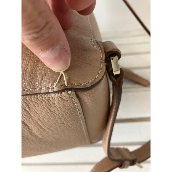 KATE SPADE LARGE NUDE LEATHER BACKPACK - Picture 10 of 16